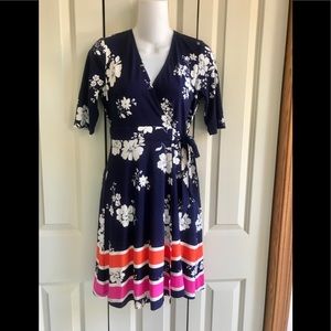 Vince Camuto Floral Wrap Dress, Size 2